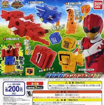 Doubutsu Sentai Zyuohger Подвижный деформированный куб Zyuoh 01 Набор всех 4 типов Gacha Gacha