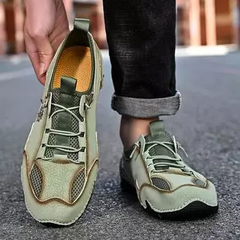 Doudou shoes men s 2024 new one-pedal lazy shoes men s casual leather shoes soft-soled breathable driving shoes men 38 чёрный