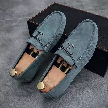 Doudou shoes men s 2025 spring new men s casual loafers business trend soft-soled driving shoes 45