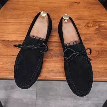 Doudou shoes men s 2025 spring new one-pedal lazy loafers British business casual soft-soled driving men s shoes 39