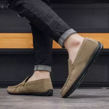 Doudou shoes men s breathable hollowed-out casual trendy men s shoes one-pedal loafers men s 2024 summer new 39