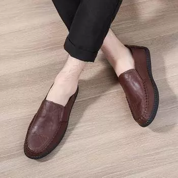 Doudou shoes men s Doudou shoes 2025 new breathable men s casual leather shoes men s one-pedal lazy shoes men s shoes 39