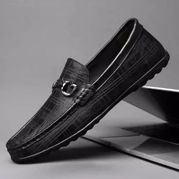 Doudou Shoes Мужские мокасины из натуральной коровьей кожи высшего качества Мужские дышащие повседневные кожаные туфли с одной педалью 38 коричневый