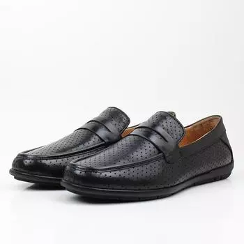 Обувь Doudou, мужские кожаные верхние слои из воловьей кожи, новые летние повседневные дышащие лоферы без шнуровки ручной работы с мягкой подошвой 38 чёрный