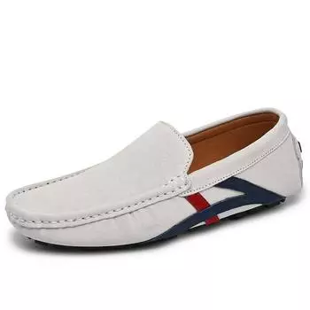 Doudou shoes men s non-slip soft-soled casual leather shoes men s genuine leather summer breathable men s shoes trendy large-size driving shoes 38 (standard leather shoe size)