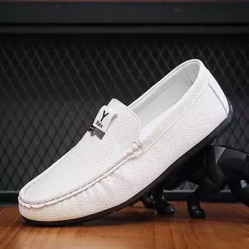 Doudou shoes men s summer new British style fashion trend casual versatile soft-soled men s shoes one pedal lazy shoes 38