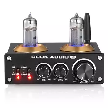 DOUK AUDIO M8 6K4 QCC3003 HiFi Bluetooth ламповый настольный стерео усилитель мощности 5.0 Hi-Fi 50 Вт2