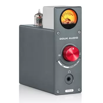 Douk Audio T4 PLUS HiFi 5654 Ламповый предусилитель Стереоусилитель для наушников VU Meter Фонокорректор