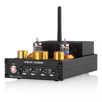 Douk Audio X1 GE5654 Bluetooth 5.0 ламповый усилитель MM Phono усилитель для проигрывателя 320 Вт TDA7498E NE5532