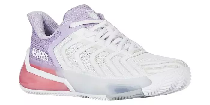 DOUNLOP Tennis Shoes Ultrashot 4 HB Women Clay Court Model 25SS White x Purple KS94438182WP [Dunlop] K-SWISS 23.5cm