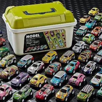 Douyin Alloy Iron Inertia Pull-Back Model Car Подарочный набор для мужчин и детей 10 pieces 6.8CM with mail order box