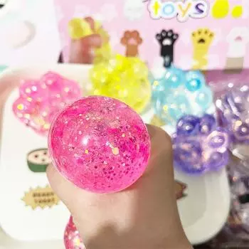 Douyin Hit Декомпрессионный кошачий коготь Мальтоза Пинч Мяч Cat s Paw фиолетовый