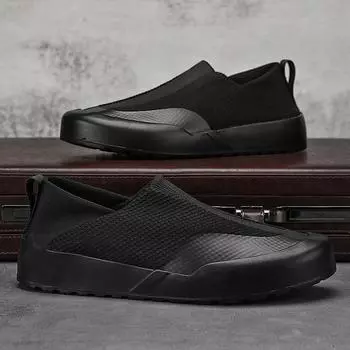 Douyin Kuaishou предлагает тот же стиль, модные мужские туфли с одной педалью, дышащую и универсальную мужскую повседневную обувь из тканой сетки. 39 белый
