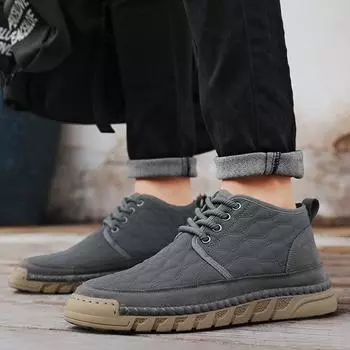 Douyin live broadcast hot-selling 2024 autumn and winter new outdoor leisure versatile men s velvet thickened Martin boots 38 чёрный
