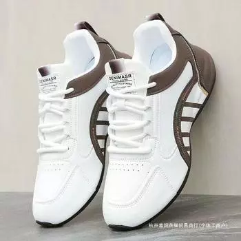 Douyin men s shoes 2024 new trendy men s casual shoes handmade soled shoes inner height-increasing sports shoes 38