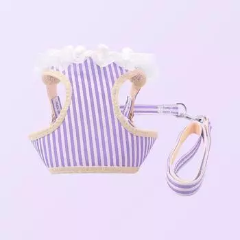 Douyin popular pet dog leash cute chest strap walking cat rope small dog dog chain dog rope supplies S [Recommended weight 3-4 kg]