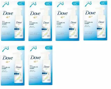 Dove 3в1 Пенка для снятия макияжа очищающая для лица сменный блок 120 мл x 6 шт. [Оптовая закупка]