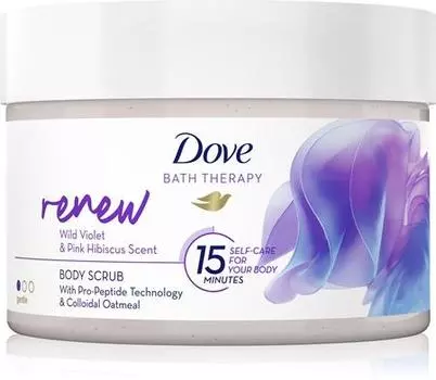 DOVE Bath Therapy Renew нежный скраб для тела TU прозрачный