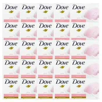 Dove Beauty Bar розовое очищающее мыло 90 г, 25 шт.