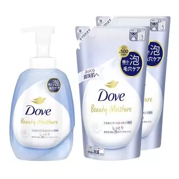 Dove Beauty Увлажняющая пенка для душа Увлажняющее тело Сменный блок 540 г 430 г x 2 Мыло для тела + +