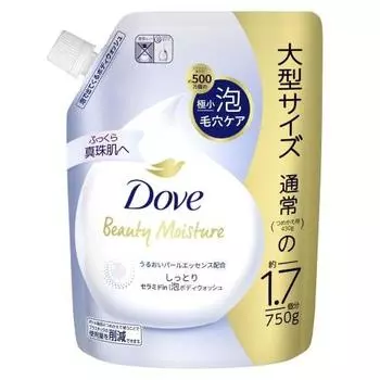 Dove Body Soap Beauty Moisture Увлажняющая пена для мытья тела с цветочным ароматом Сменный блок Большая емкость 750 г