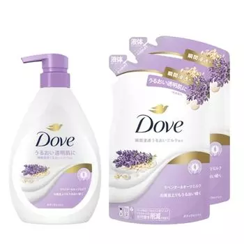 Dove Body Soap Lavender & Oat Milk Body + Refill 470g + 330g x 2 Calming Lavender & Oat Milk Scent