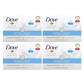 Dove, Care & Protect, антибактериальное мыло красоты, 4 упаковки, 106 г (3,75 унции) каждый