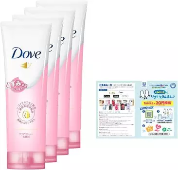 Dove Clear Renew Тонизирующее средство для умывания 130 г x 4 штуки Поставляется с листовкой Нежный цветочный аромат Отшелушивающий, Тусклый,
