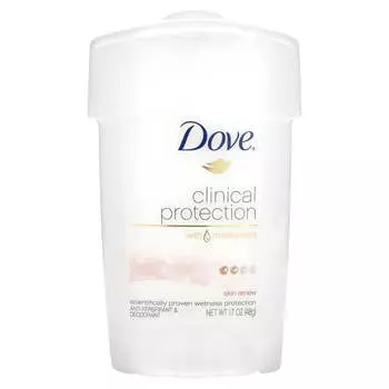 Dove, Clinical Protection, мощный эффект, дезодорант-антиперспирант, обновляющий кожу, 48 г (1,7 унции)
