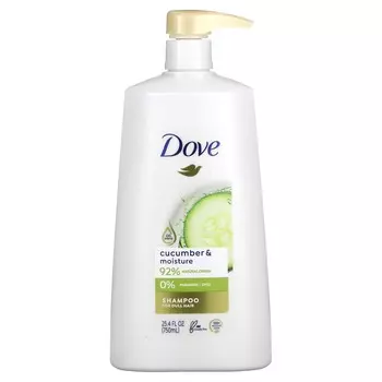 Dove, Cucumber & Moisture Shampoo, for dull hair, 750 ml, 25.4 fl oz.)