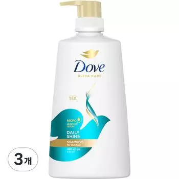 Dove Daily Shine Shampoo, 680ml, 3 units
