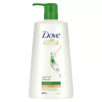 Dove Hair Fall Rescue Shampoo 650 мл, Для поврежденных волос, Контроль выпадения волос для более густых волос - Мягкий ежедневный шампунь против выпадения волос Shampoo 340ml