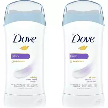 Dove Invisible Твердый дезодорант против перхоти Fresh, 74 г, 2 корейских косметических средства