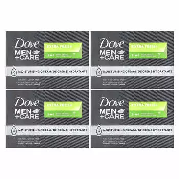 Dove, Men+Care, 3-N-1 Bar Soap, Extra Fresh, 4 packs, 106g (3.75oz) each