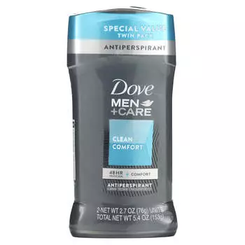 Dove, Men+Care, Clean Comfort, дезодорант-антиперспирант, 2 упаковки, 2,7 унции (76g) каждый