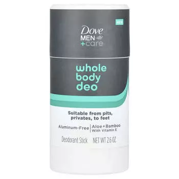 Dove, Men + Care, дезодорант для всего тела, дезодорант-карандаш, алоэ + бамбук, содержит витамин Е, 2,6 унции