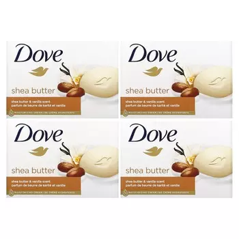 Dove, мыло Beauty, масло ши и ваниль, 2 упаковки, 106 г (3,75 унции) каждый