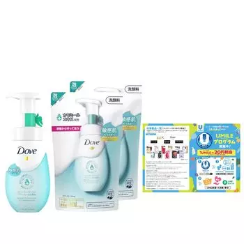 Dove Sensitive Мягкая кремообразная пенка для умывания лица Сменный блок 150 мл 125 мл x 2 с бонусом + +