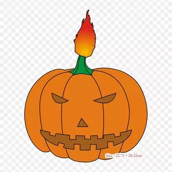 Dovleac De Halloween Jack O Lantern Тыква Утюг на теплопередаче Печать Виниловые нашивки Наклейка для одежды DIY Аппликации Моющиеся нашивки