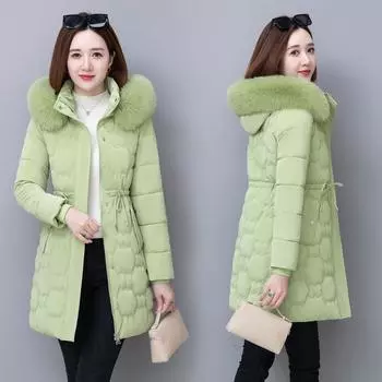 Down clothes Winter women s clothes Small man Thickened slim waist Large pocket jacket M розовый