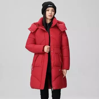 Down Cotton Clothes Women s Medium and Long 2025 New Cold Winter Warm Fashion Foreign Style Jacket Loose M