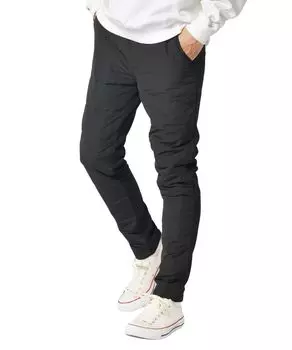 Down Filled Jogger Tapered Cold Black [RELATION] Pants, Men s Pants, Pants, Protection, Windproof, Warm, Lightweight, EM112002-BLK-XL