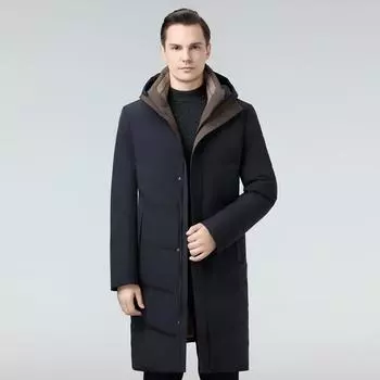 Down jacket men s new winter style mid-length thickened warm winter jacket for middle-aged and elderly people 170