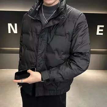 Down Jacket Men s Short Style Trendy Men s Winter New Korean Style Trendy Casual Thickened Warm Stand Collar Men s Jacket M