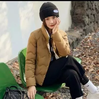 Пуховик женский 2024 года, легкий и тонкий, женский, короткий, новый, воротник-стойка, маленький, тонкий, белый, модное пальто на утином пуху S