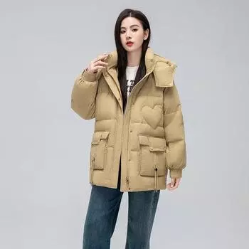 Пуховик женский, высококачественная женская зимняя одежда 90 Duck Down, модная куртка с капюшоном Pinghu, куртка большого размера S