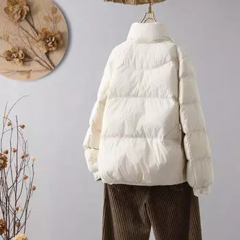 Down jacket women s winter 2024 winter new fashion short women s foreign style small medium and thick thermal jacket M красный