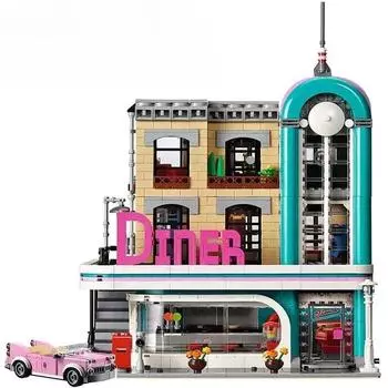Downtown Diner Building Blocks Bricks Toys BirthdayChristmas Gift