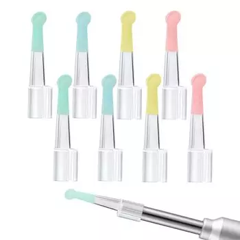 Doyime Ear Spoon Ear Spoon of Ear Pick Tip Parts Ear Pick Tip Ear Cleaning Ear Scope Tip Replacement Part Soft Silicone Suitable for the Whole Family