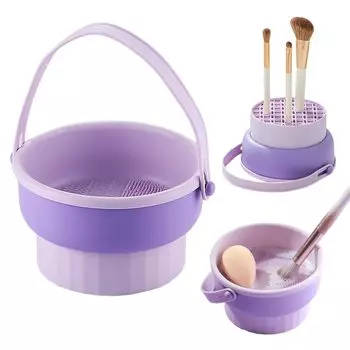 Doyime Makeup Brush Cleaner 3in1 Makeup Brush Set Makeup Brush Cleaning Clean Dry Storage Large Capacity Hanging Removable Stand Stylish Odorless